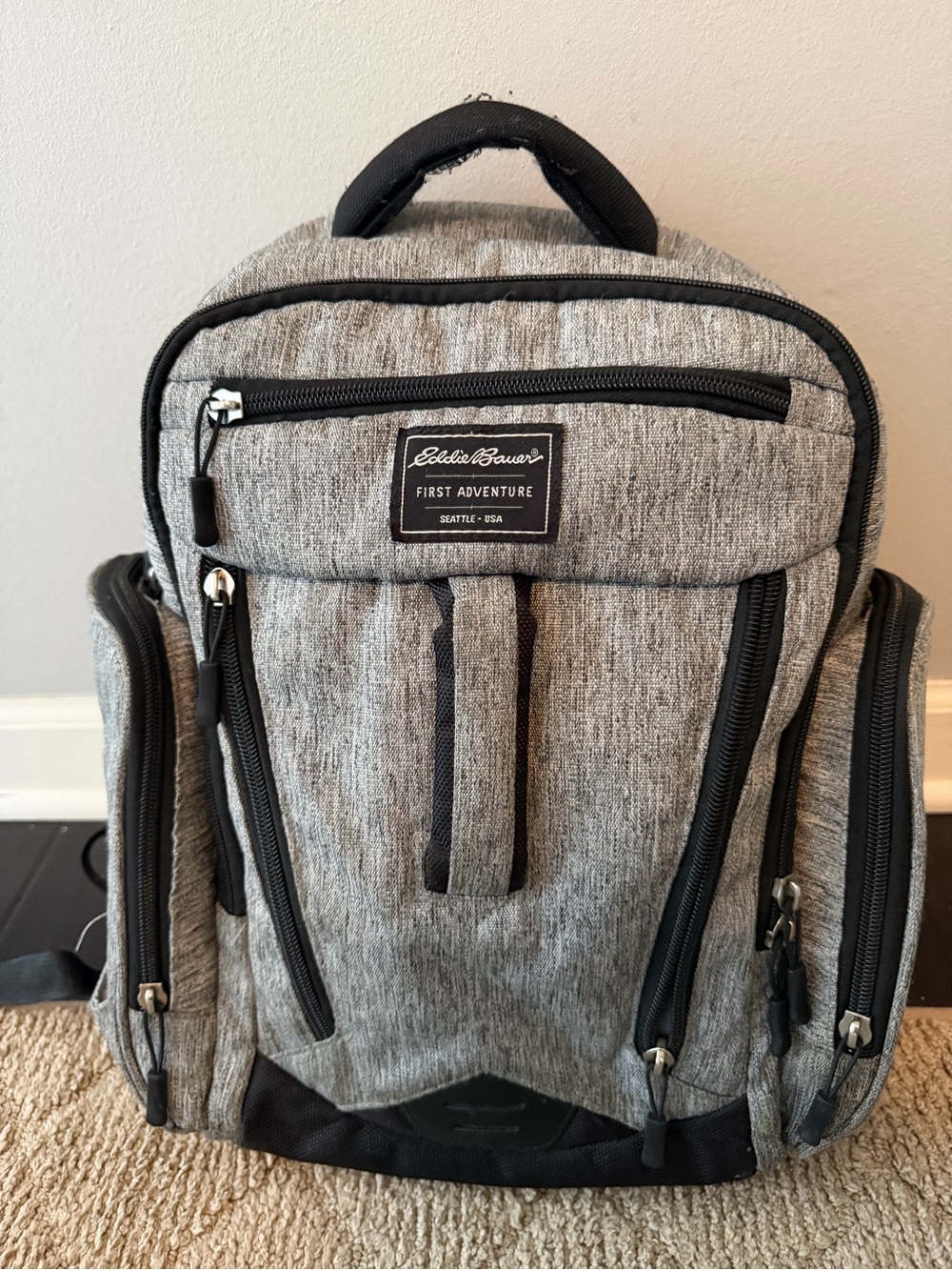 Eddie Bauer Gray Diaper bag - First Adventure
